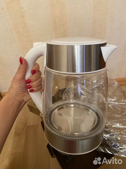 Чайник электрический белый LEX