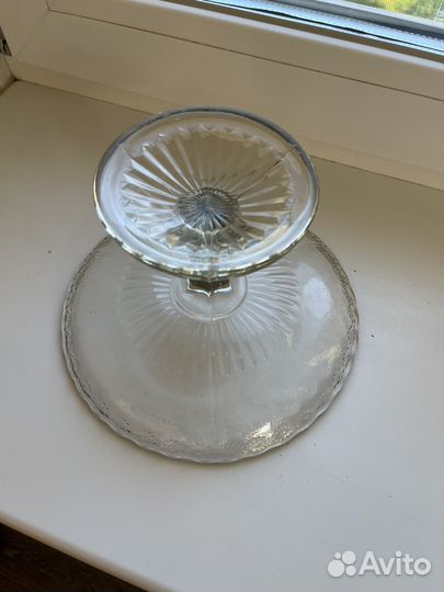 Ваза для конфет или фруктов на ножке СССР