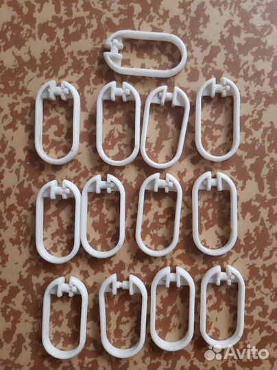 Кольца д штор в ванну полуэритановые 13 шт