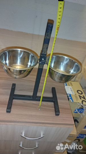 Миски для собак на подставке двойные 0,5 литра