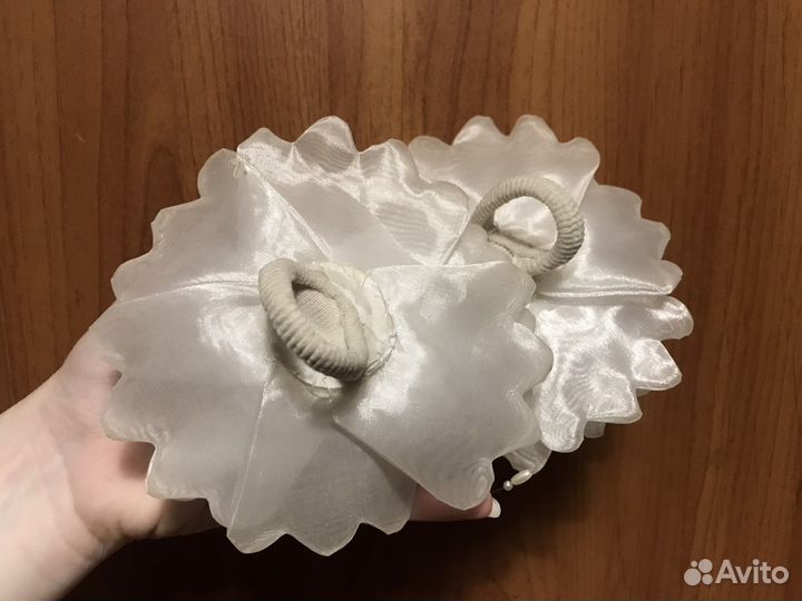 Банты для волос белые