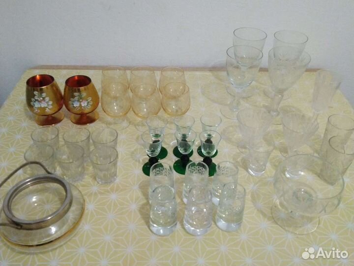 Фужеры и рюмки хрусталь ссср.Город Калинин