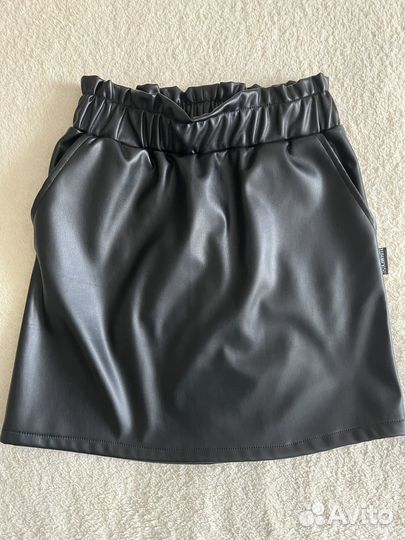 Юбка кожаная для девочки 146