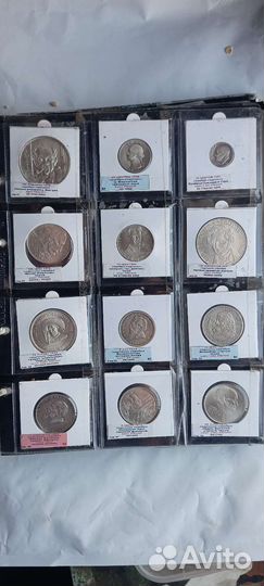 Монеты серебрянные альбом,1кг Чистого серебра(оцен