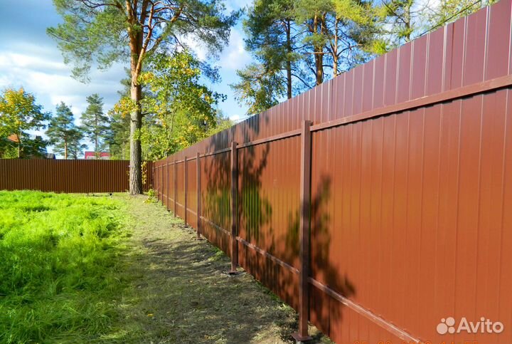 Монтаж установка заборов