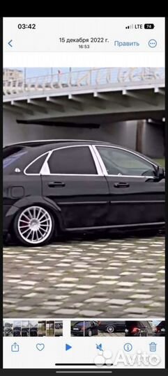 Хром молдинг + стойки комплект на Лачетти /Gentra