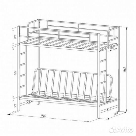 Раскладной диван-чердак