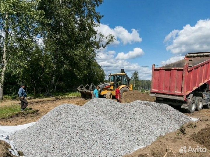 Щебень \ Отсев гравийный с доставкой от трех кубов