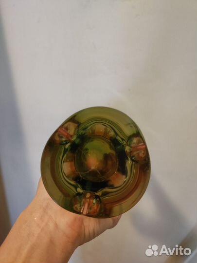 Ваза цветное стекло чехия