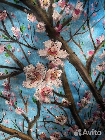 Картина маслом на холсте. Цветение весны