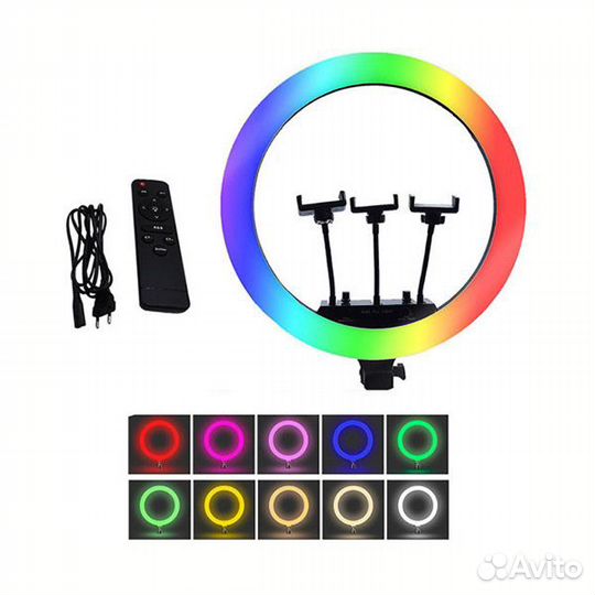 Кольцевая лампа RGB MJ18 (45 см) (Без штатива)