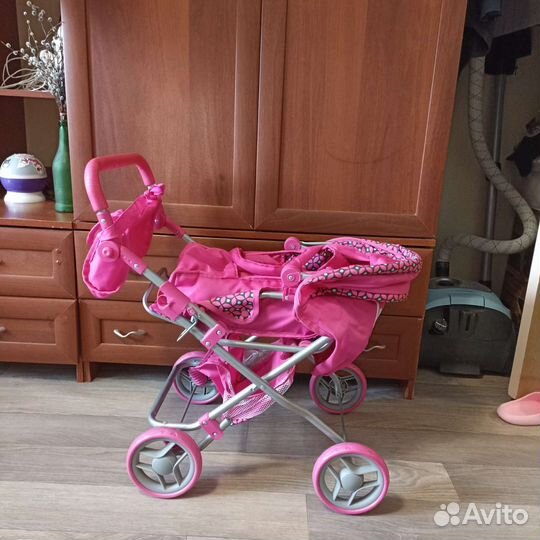 Коляска-трансформер для кукол. 3в1