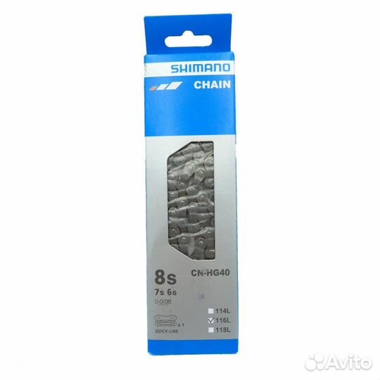Цепь 116зв shimano HG-40 (замок) многоскоростная 6