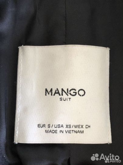 Пальто Mango S синее