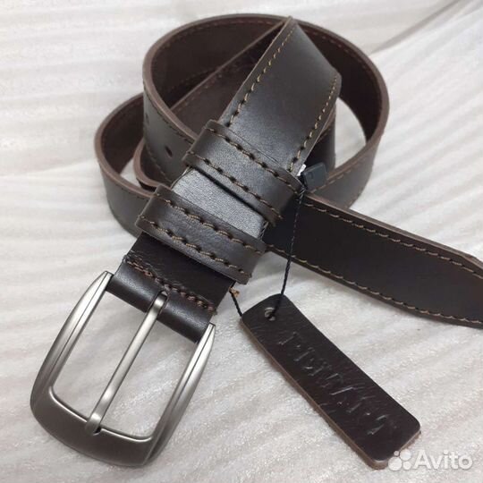 Ремень брючный, мужской из натуральной кожи