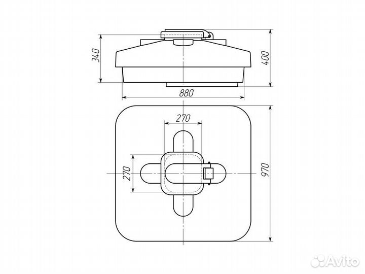 Бак душевой пластиковый 200 литров