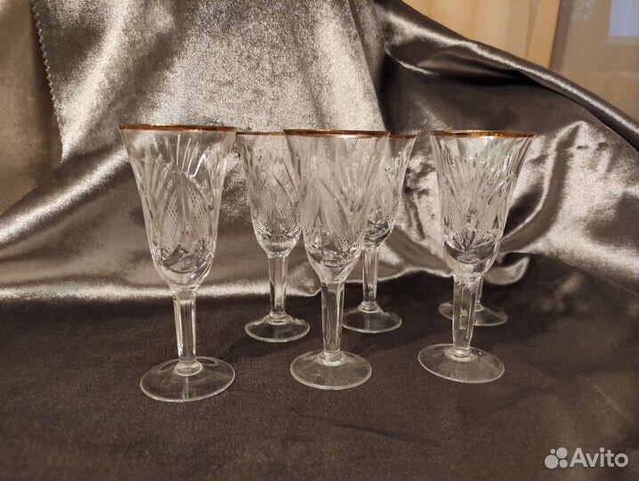 Фужеры хрустальные времён СССР
