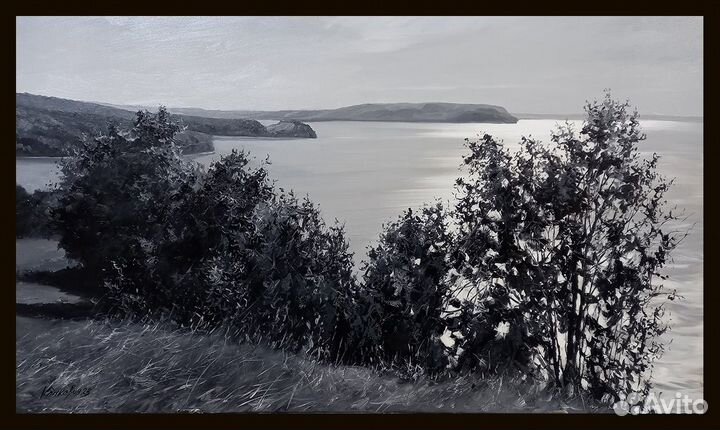 Картина масло, холст. Вид с Молодецкого кургана