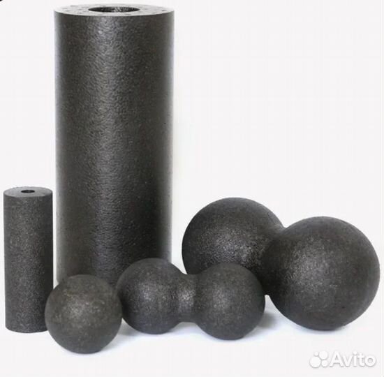 Набор цилиндра и пенопластовых шариков для йоги