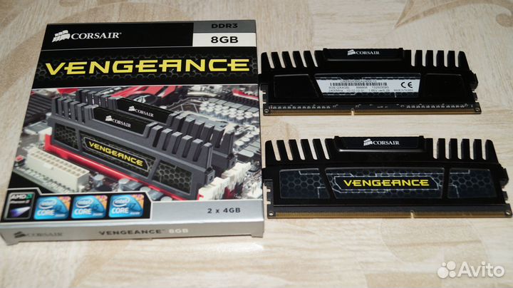 TOP DDR3 память Corsair Vengeance 8gb(4+4) 2400MHz