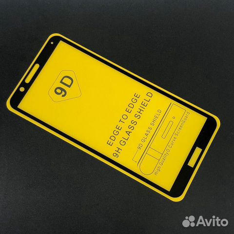 Защитное стекло на Honor 7X черное