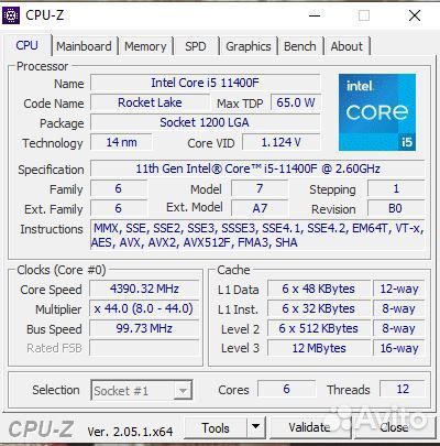 Intel core i5 11400f
