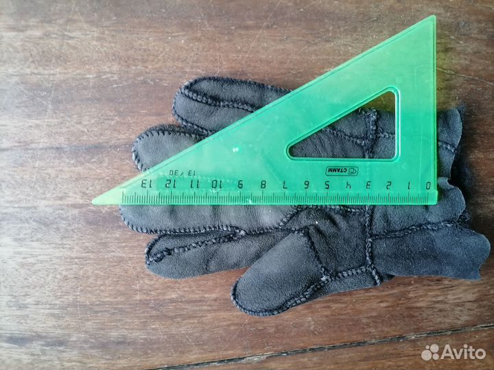 Тёплые меховые детские перчатки