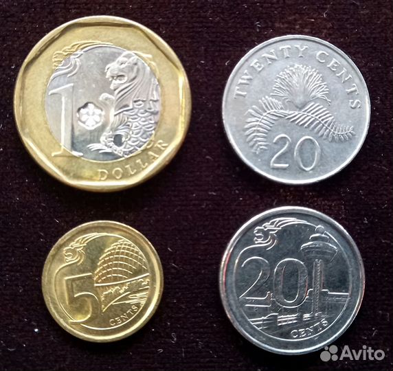 4 монеты Сингапур