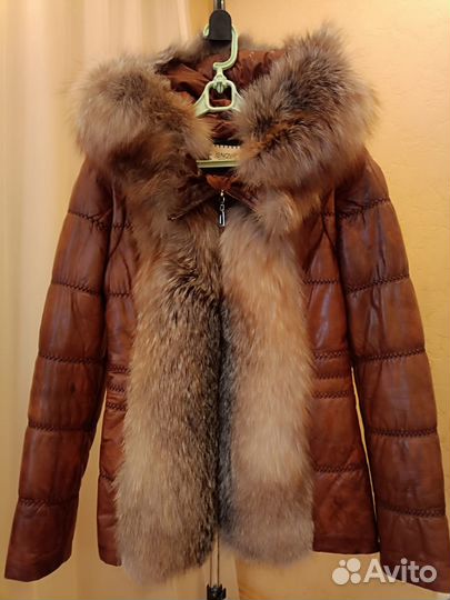 Куртка кожаная женская 44