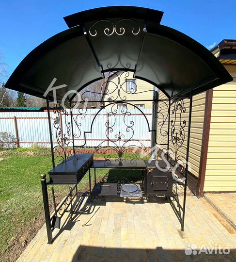 Мангал с крышей