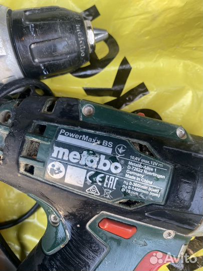 Metabo powermaxx bs 12 шуруповерты оригинал