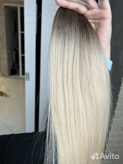 Волосы для наращивания, омбре 50 см