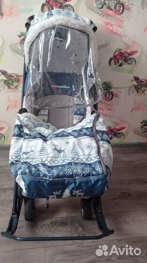 Детские санки коляска ника