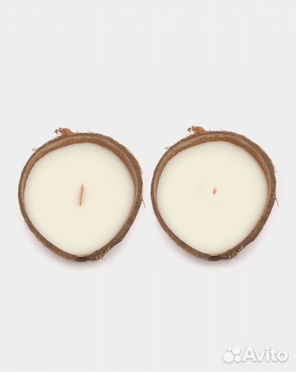 Свеча в кокосовой скорлупе Парафиновая