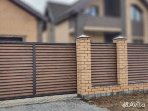 Забор жалюзи горизонтальный