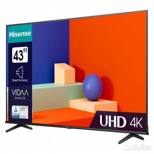 Новый 4K Телевизор Hisense 43A6K 108см