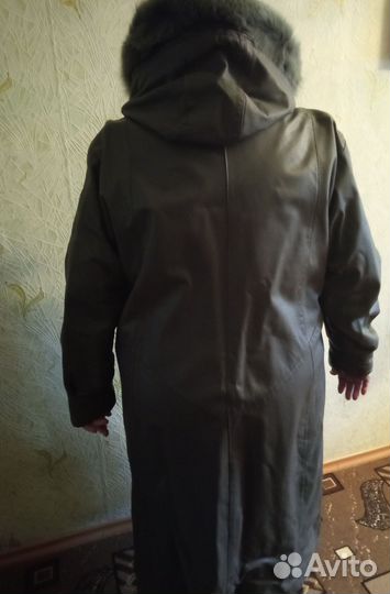 Пальто винтаж одежда СССР. Кожаный плащ