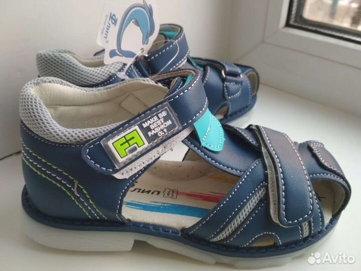 Сандалии р.28,29 новые синие,ортопроф