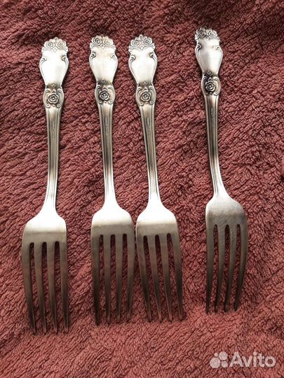 Мельхиоровые вилки 4 шт