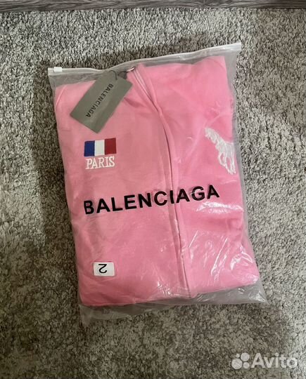 Зип худи balenciaga Polo pink zip hoodie