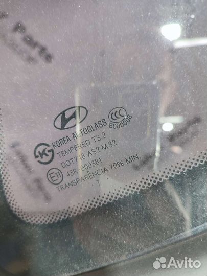 Стекло кузовное правое глухое Hyundai Santa Fe