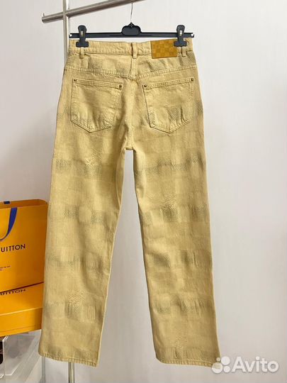 Джинсы мужские бежевые Louis Vuitton