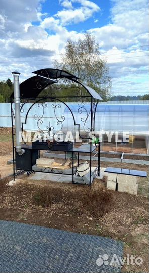 Мангал с крышей