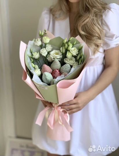 Букет из клубники в шоколаде