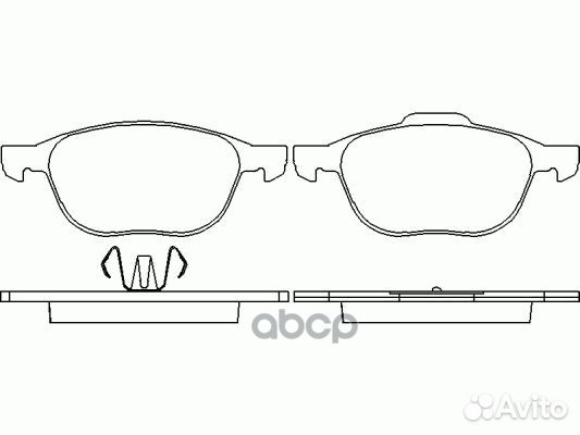 Колодки тормозные дисковые перед P24061 Brembo