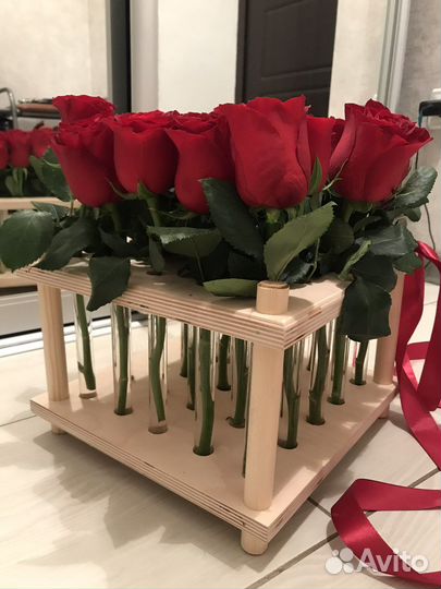 Подставка ваза для цветов с колбами