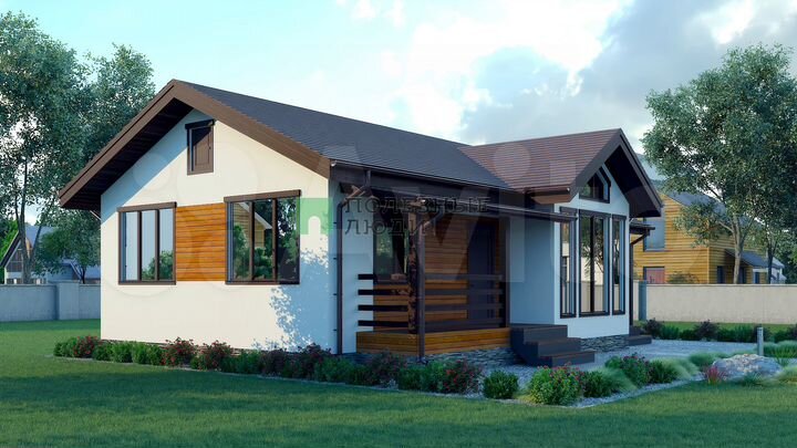 Коттедж 80 м² на участке 8 сот.