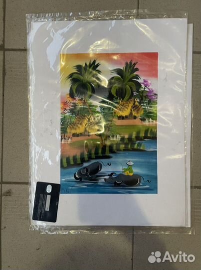 Картины Вьетнам шелк