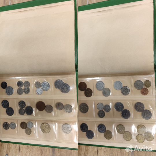 Иностранные монеты в альбоме