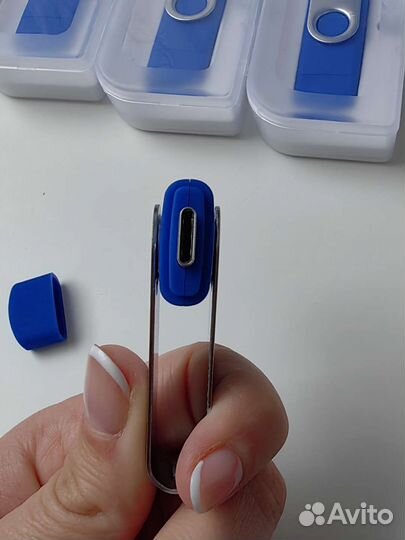 Флеш-накопитель USB OTG Type C 32 GB, синий